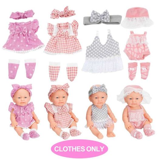 PayUSD Baby Dolls' Cloth Set 4 for Toddler 12'' Soft Dolls Pretend Play Preschool Toys Machine Washable Lightweight Easy to Hold Adorable Birthday Gifts for Girls Boys 1 2 3 4 5 6+