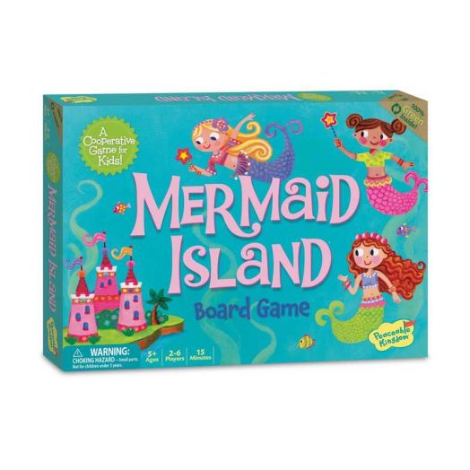 Peaceable Kingdom Mermaid Island Cooperative Game, 2 to 6 Players, Ages 5 and Up