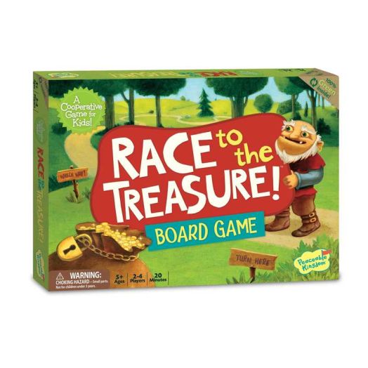 Peaceable Kingdom Race to the Treasure Cooperative Board Game for Kids Ages 5+