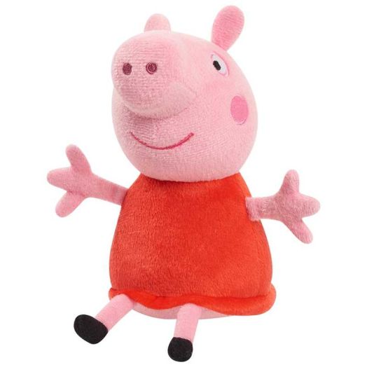 Peppa Pig 8-Inch Bean Plush Peppa Pig, Super Soft & Cuddly Small Plush Stuffed Animal Baby and Toddler Toys