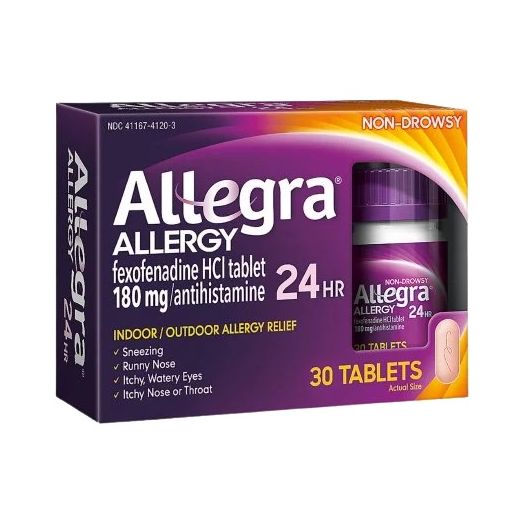 Perrigo Allegra Adult 24-Hour Non-Drowsy Antihistamine, 180 mg 45 Tablets