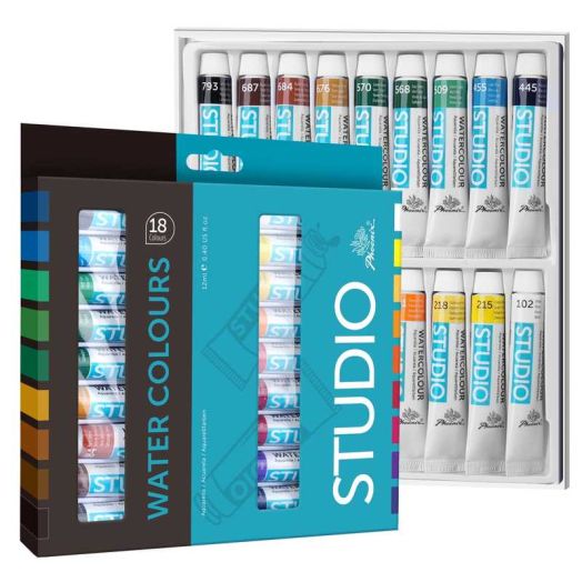 PHOENIX Watercolor Paint Tubes 18x12ml / 0.4 Fl Oz Non-toxic Water Color Paint Adult Set, Watercolors Painting Supplies Art Paints for Beginners