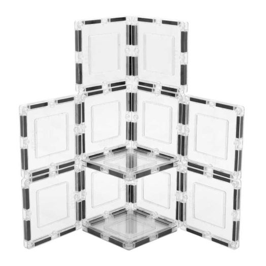 PicassoTiles Clear Transparent Magnetic Tile Expansion Set