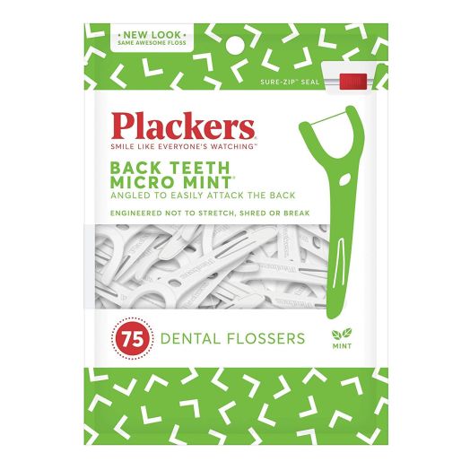 Plackers Dental Flossers, Whitening Formula Mint