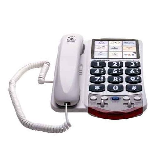 Plantronics Clarity P300 Amplified Photo Phone, Corded White