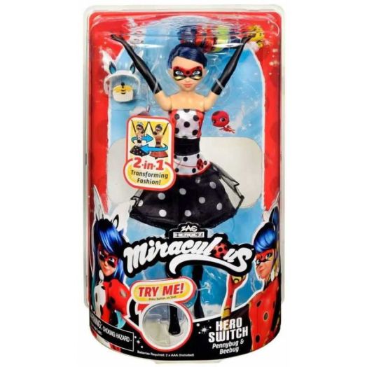 Miraculous Hero Switch Pennybug & Beebug Doll