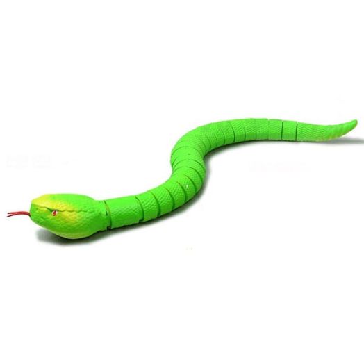PlayWorld Realistic RC Snake With Egg Shaped Controller (Green)