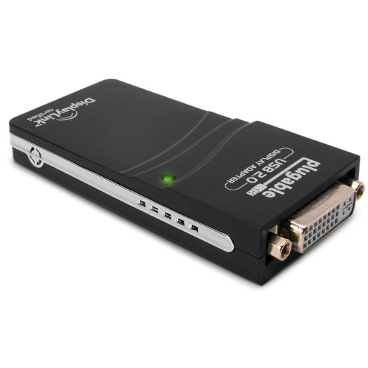 Plugable USB 2.0 to VGA / DVI / HDMI Video Graphics Adapter Card for Multiple Monitors up to 1920x1080 / 1600x1200 Each (DisplayLink DL-165 Chipset -