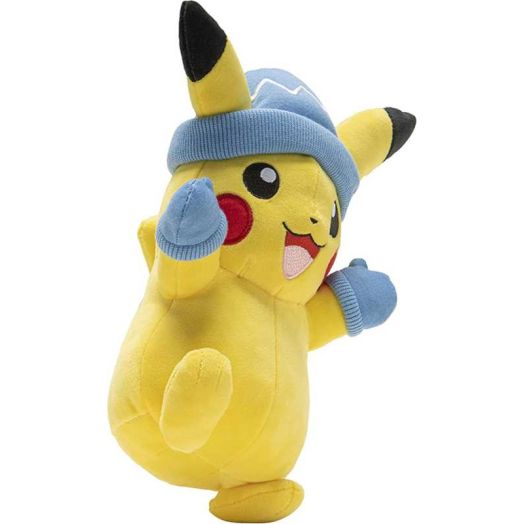 Pokemon Holiday Plush Pikachu Mittens - 8"