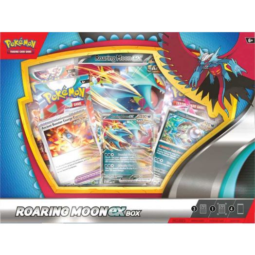 Pokemon Trading Card Games Roaring Moon Exo or Iron Valiant Ex Box 4 Booster Packs - Randomly Selected
