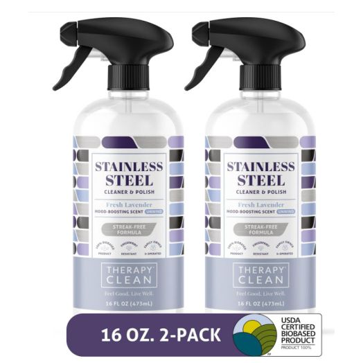 Therapy Premium Stainless Steel Cleaner and Polish 16 oz. (2 Pack)