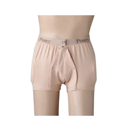 Posey Hipsters Incontinent Brief with Removable Foam Pads, Small (Waist 28-30" Hip 35-37")