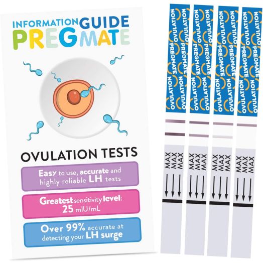PREGMATE 60 Ovulation LH and 30 Pregnancy HCG Test Strips Predictor Kit Combo (60 LH + 30 HCG)
