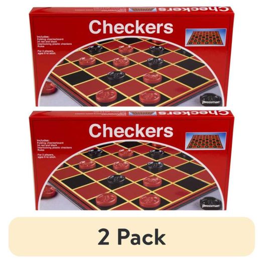 (2 pack) Pressman Checkers (Folding Board)