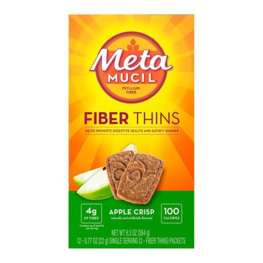 Metamucil Apple Crisp Fiber Thins, Box of 24