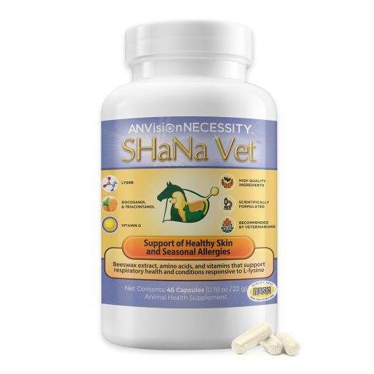 SHaNa Vet Support of Healthy Skin &Seasonal Allergies for Cats, Dogs & Horses (Capsules) (45ct)