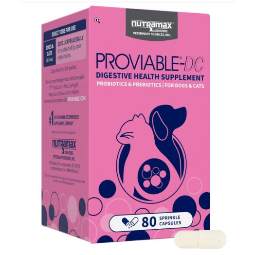 Proviable DC for Cats and Dogs, 80 Capsules