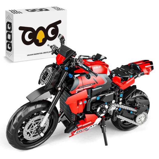 QOQ Motorcycle ABS Building Block Toy , 1:8 Model Collectible Kits and Technic for Boys & Adults (816 Pieces)