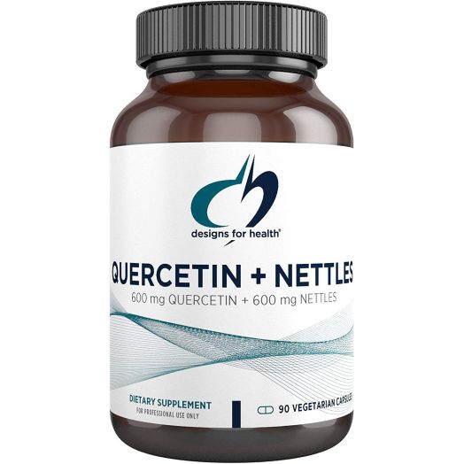 Designs for Health Quercetin and Nettles Capsules - 600mg Flavonoids, High in Natural Vitamin C and Iron (90 Capsules)