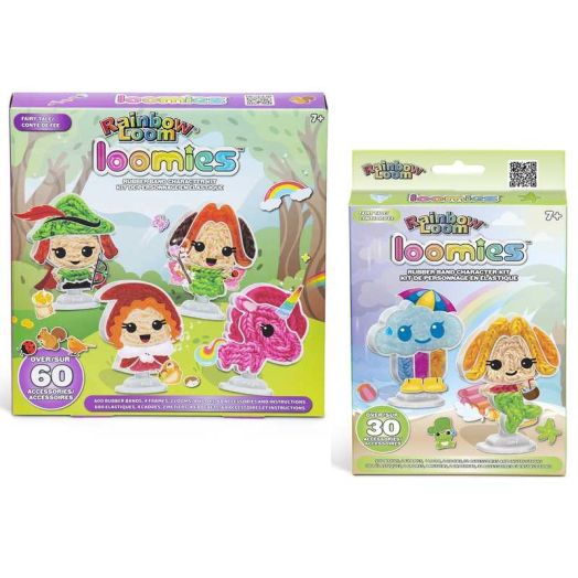 Rainbow Loom: Loomies Fairy Tale Figurines 2 PK Bundle: 4 Character & 2 Character Kits - DIY Rubber Band Kits, Create 6 Fairy Tale Themed Characters