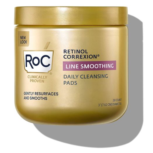 RoC Daily Resurfacing Disks, Hypoallergenic Exfoliating Makeup Removing Pads, 28 Count (packaging may vary)