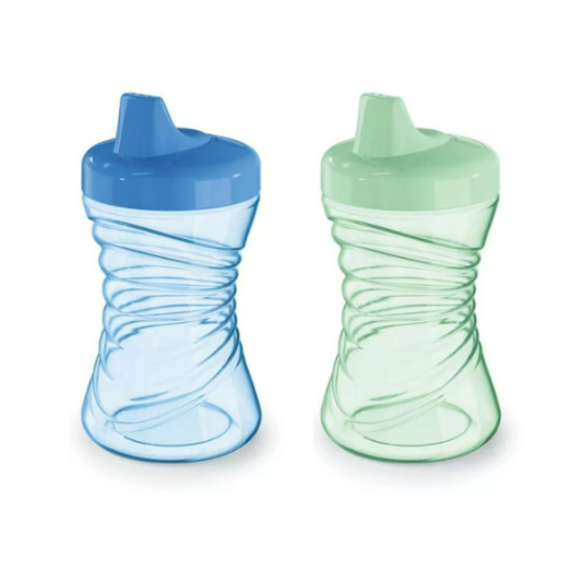 NUK First Essentials Fun Grips Hard Spout, Assorted Colors, 10oz 2pk