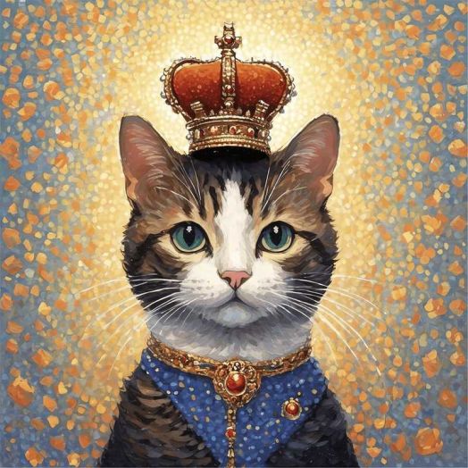 Rmxjkiiu Crown Cat Diamond Art Painting Kit