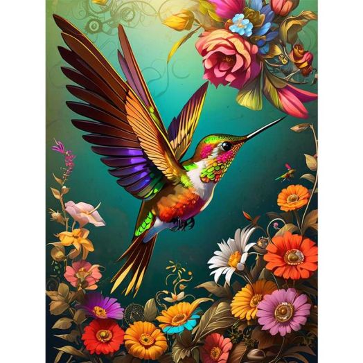 Rmxjkiiu Hummingbird Flower Diamond Art and Craft Kit