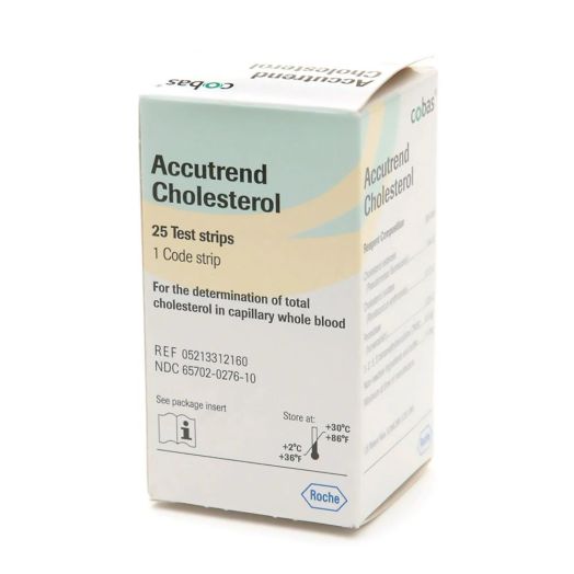 Roche Accutrend Cholesterol Test Strips, 25 Count