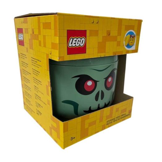 LEGO Small Stackable Storage Head, Green Skeleton