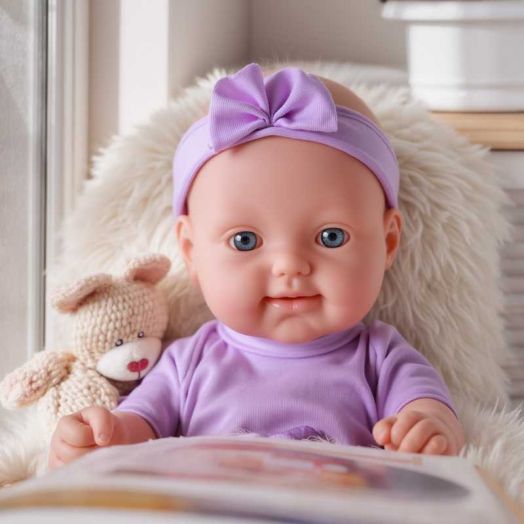 Rsgdolls 8" Soft Body Baby Doll With Romper, Washable Doll Accessories, First Baby Dolls For Toddlers 18 Months And Up