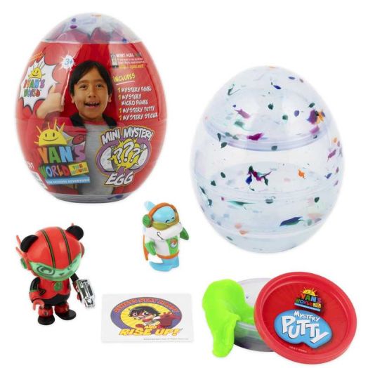 Ryan's World Mini Mystery Egg with 4 Surprise Toys Inside for Ages 3+