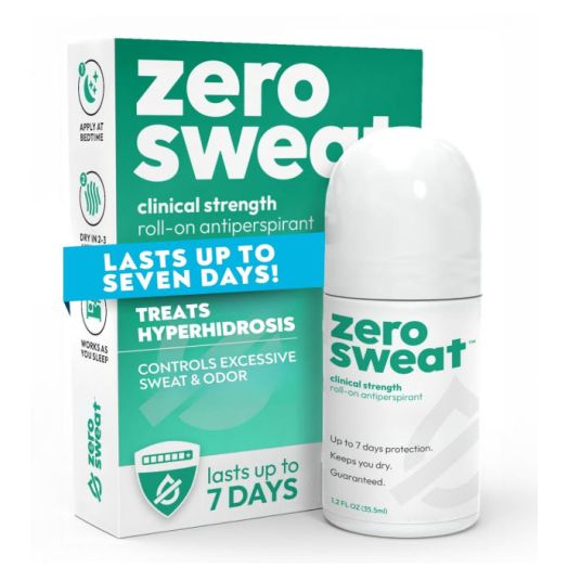 ZeroSweat Antiperspirant Deodorant, Clinical Strength Hyperhidrosis Treatment, Reduces Armpit Sweat