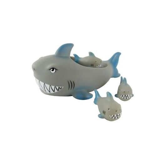 Rubber Shark Family Bathtub Pals - Floating Bath Tub Toy