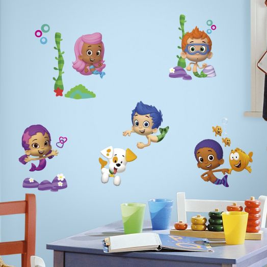 RoomMates RMK2404SCS Bubble Guppies Peel and Stick Wall Decals, 1-Pack
