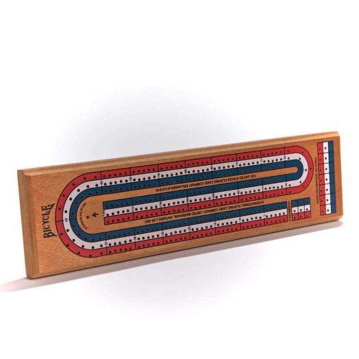 Bicycle 3-Track Color Coded Wooden Cribbage Game