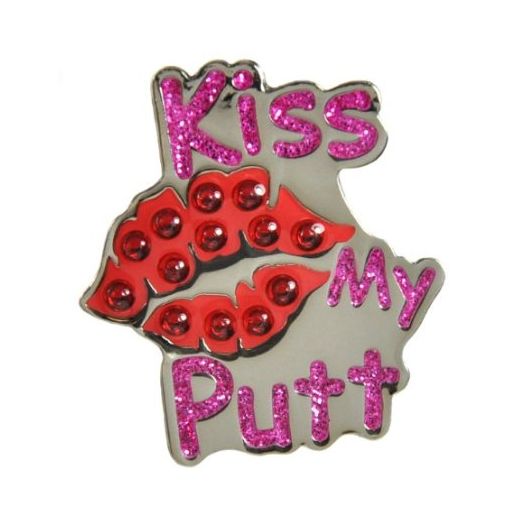 Navika Kiss My Putt Swarovski Crystal Ball Marker with Hat Clip