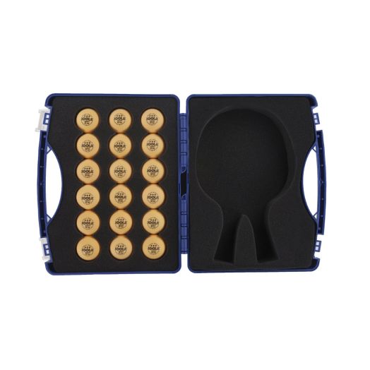 JOOLA Table Tennis Tour Case with 18 40mm Three Star Competition Balls, Blue