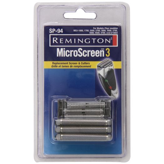 Remington SP-94 Microscreen 3 Replacement Screen and Cutters for MicroScreen 3TCT Shavers, Silver