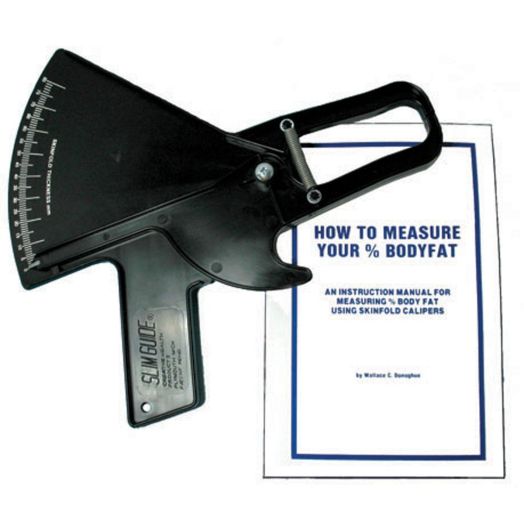 Slim Guide Skin Fold Caliper in Black with Booklet