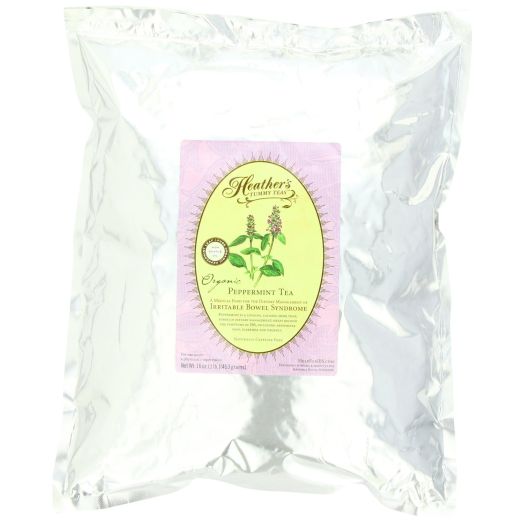 Peppermint Tea POUCH for Irritable Bowel Syndrome ~ Heather's Tummy Teas Loose Organic Peppermint Tea (16 oz. Bulk Pouch) (Packaging May Vary)