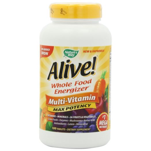 Alive Max Potency (No Iron Added) Multivitamin, 180 tablets