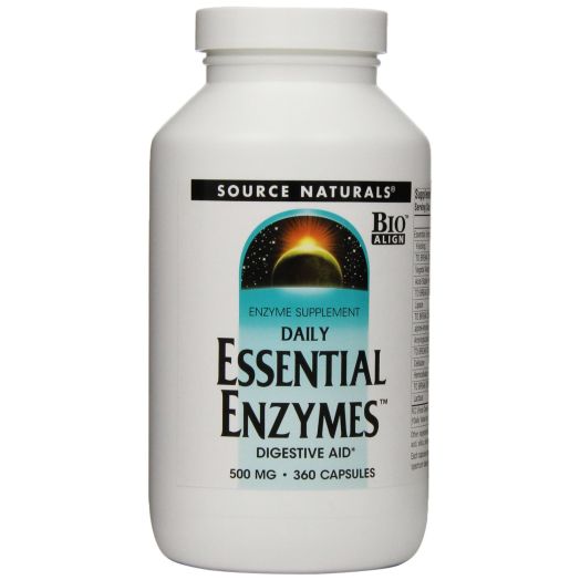 Source Naturals Daily Essential Enzymes, 500mg, 360 Capsules