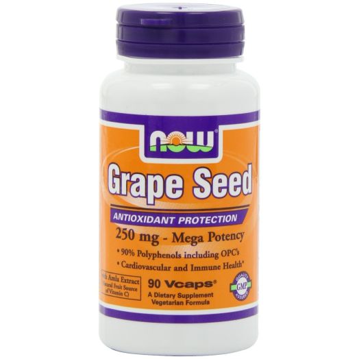 NOW Foods Grape Seed Extract 250mg, 90 Vcaps