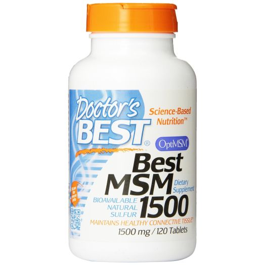 Doctor's Best Best MSM (1500 mg) Tablets, 120-Count