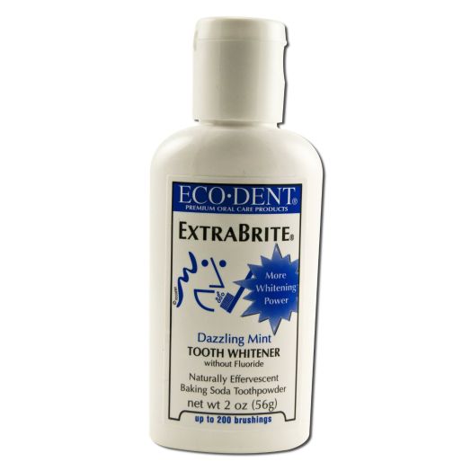 Eco-Dent Extra Brite Tooth Whitener, Without Fluoride, Dazzling Mint, 2 oz (56 g)