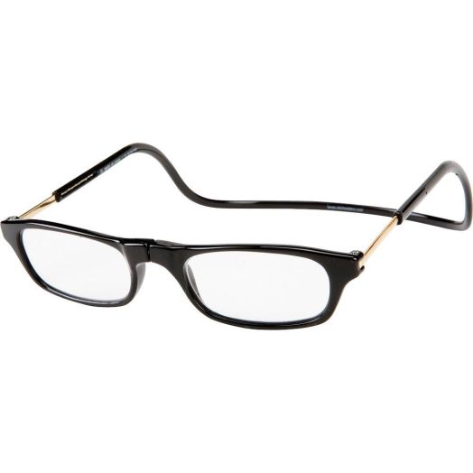 CliC Long Adjustable Front Connect Ready Reader, Black Long, 2.00 Strength