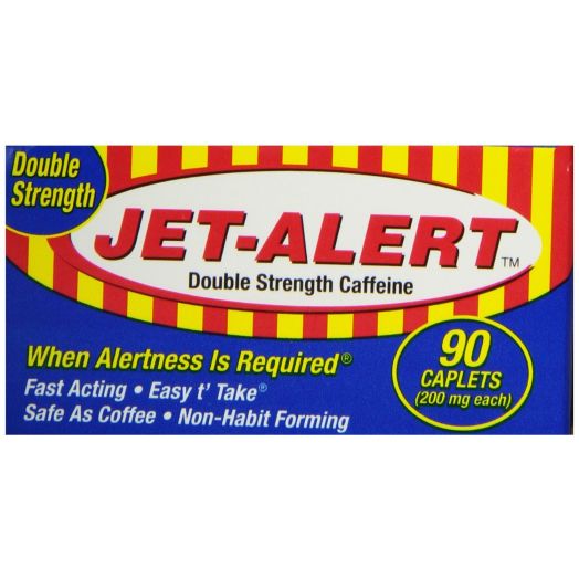 Jet Alert Double Strength Alertness Aid Caplets, 200mg-90 ct