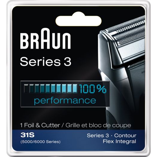 Braun Series 3 Combi 31s Foil And Cutter Replacement Pack (Formerly 5000/6000)