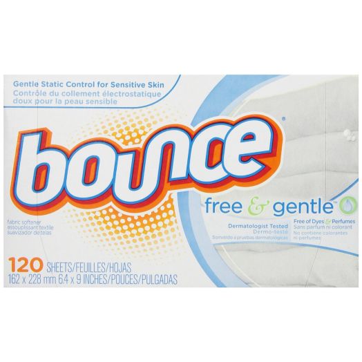 Bounce Free and Gentle Fabric Softener Sheets, 120 Count